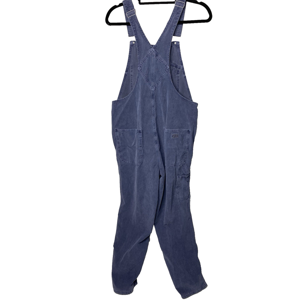 Outerknown Voyage Cord Overalls Women's Large Corduroy Dusty Blue Straight Boho - Picture 4 of 8